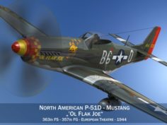 North American P-51D – Ol Flak Joe 3D Model