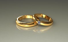 Wedding rings 3d 0005 3D Model