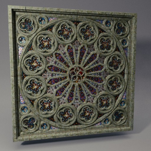 The Gothic Rose Window						 Free 3D Model