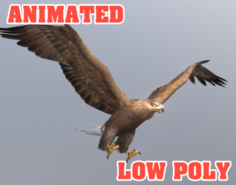 Low Poly Eagle Animated – Game Ready 3D Model