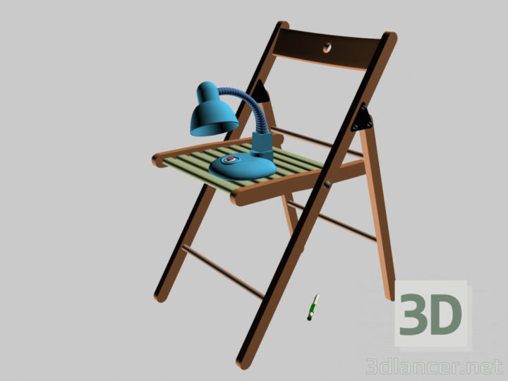 3D-Model 
Chair and lamp