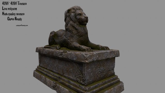 Lion statue 3D Model