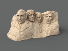 Mount Rushmore – low poly 3D Model