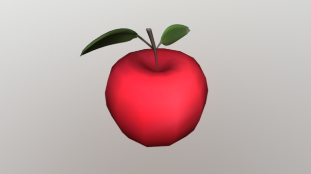 Apple 3d Low Poly 3D Model