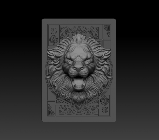 Map pendant of a lion 3D Model