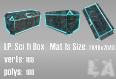 Low Poly Sci-Fi Box 3D Model