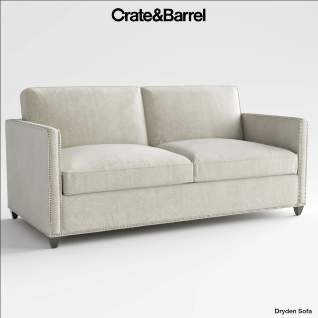 Crate and Barrel Dryden full sleeper sofa 3D Model