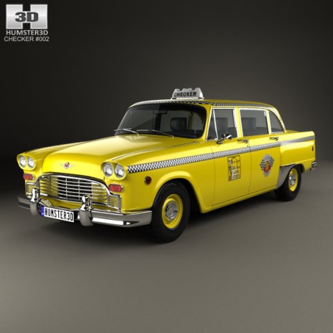Checker Marathon A12 Taxi 1978 3D Model