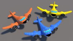 Cartoon Plane 3D Model