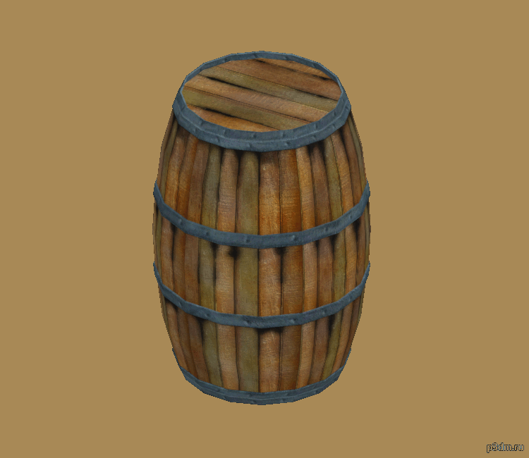 Wine Cask Small 3D Model