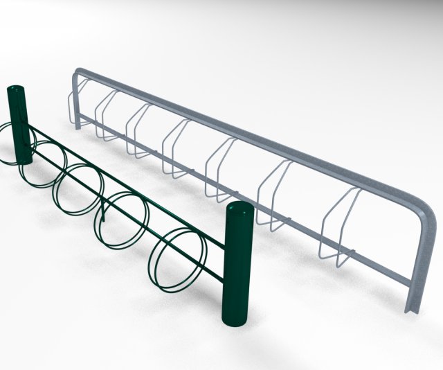 2X Bicycle racks 3D Model