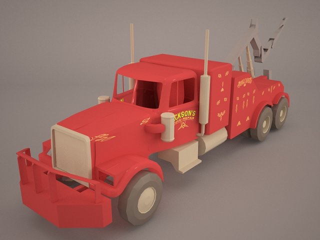 Heavy Duty Towing Truck 3D Model
