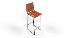 Slice bar chair 3D Model