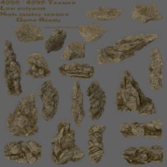 Desert rocks 3D Model