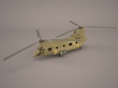 CH-47D Chinook Helicopter 3D Model