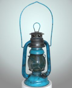 Blue Old Lamp 3D Model