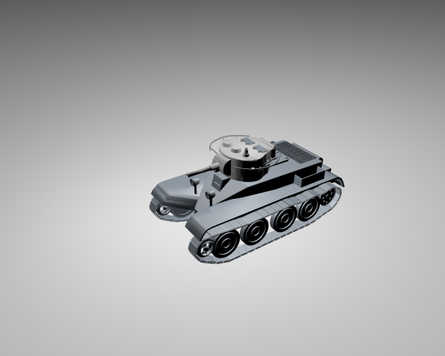 Bt5 light soviet tank 3D Model