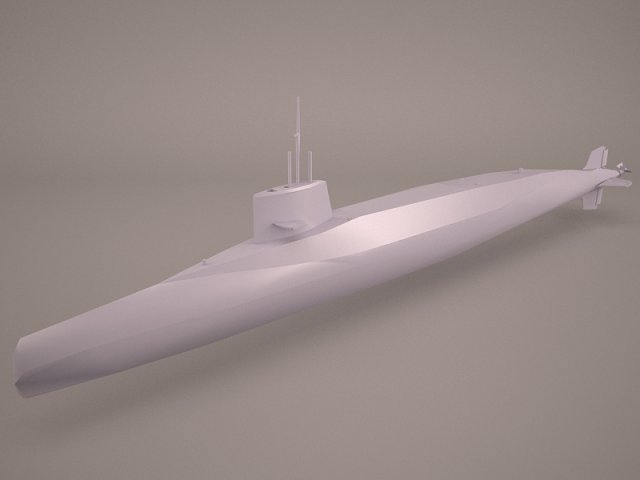 USS Dallas SSN 700 with Dry Deck Shelter 1 3D Model
