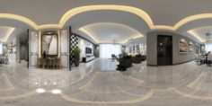 Panoramic Modern Style Living Room Restaurant Space 69 3D Model