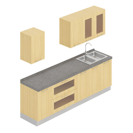 Kitchen Furniture Set 2 3D Model