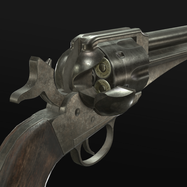 Remington 1875 Revolver – Uberti 1875 Outlaw Revolver 3D Model