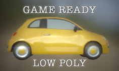 Small Car low poly game ready 3D Model