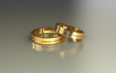 Wedding rings 3D 0029 3D Model