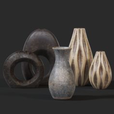 Vases Small Set 3D Model
