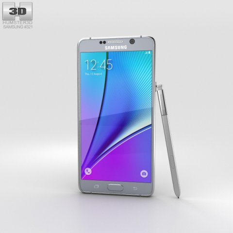 Samsung Galaxy Note 5 Silver Titan 3D Model