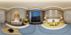 Panoramic neo-classical style family bedroom space 09 3D Model