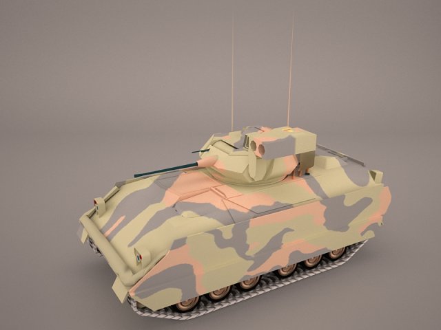 United States WWII M3 Grant I Medium Tank 3D Model