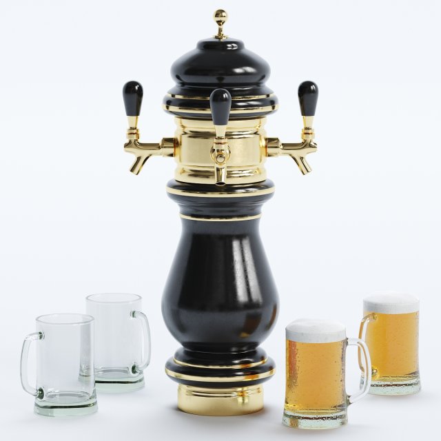 Beer Tower-Beer Tap 3D Model