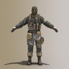Military Man 3D Model