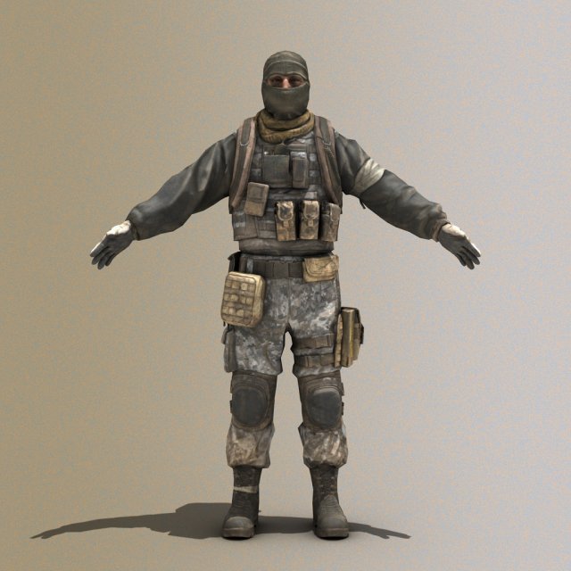 Military Man 3D Model - 3DHunt.co