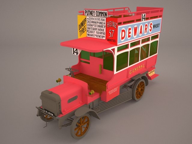 Bus Omni Old 3D Model