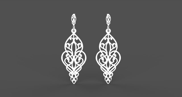 Earrings pattern Free 3D Model