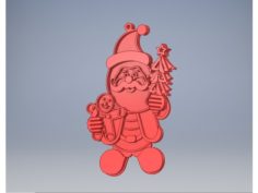 Santa & Gingerbread Man 3D Print Model