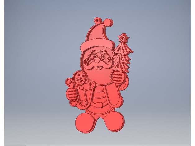 Santa & Gingerbread Man 3D Print Model