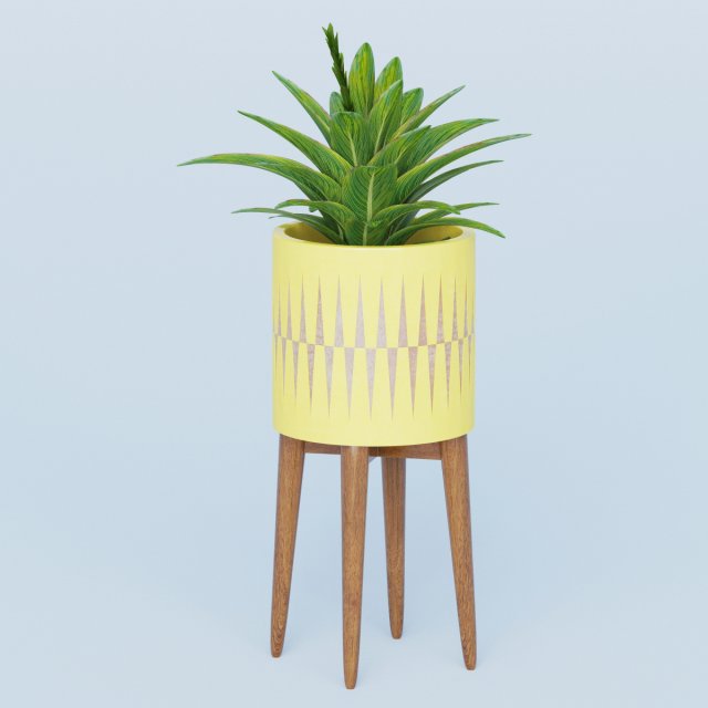 Vray Ready Potted Plant 3D Model