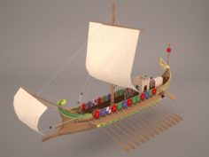 Roman Ship 3D Model