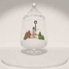 Christmas Decoration Vase 3D Model