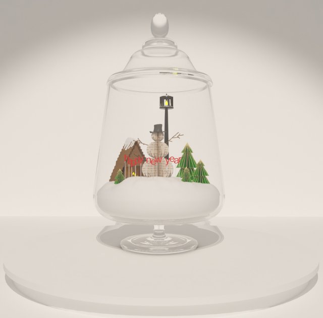 Christmas Decoration Vase 3D Model