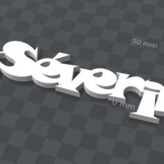 SEVERINE PERSONALIZABLE KEY CHAIN 3D Print Model