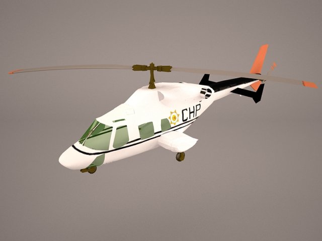 Bell 222 Mercy Air 3D Model