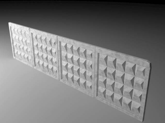 Concrete wall Free 3D Model
