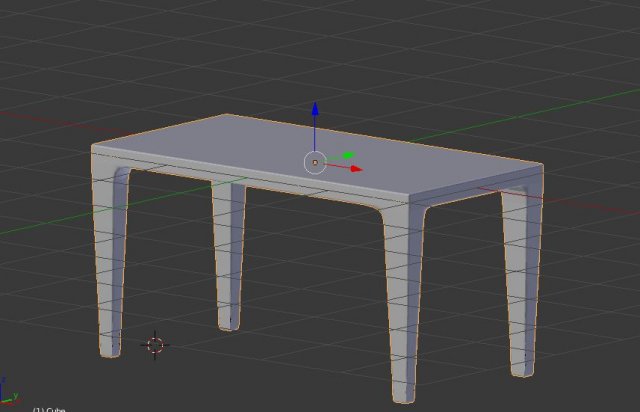 Low poly table 3D Model