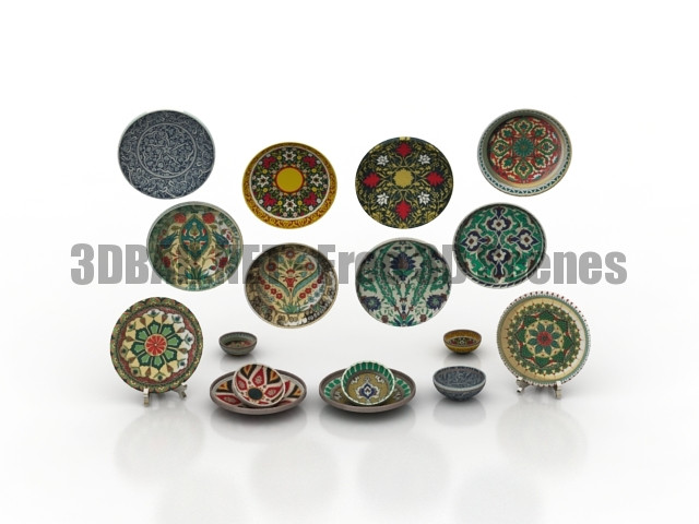 Art-Say Persian Plates Decor set 3D Collection