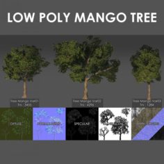 Mango Tree Pack Free 3D Model