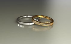 Wedding rings 3D 0023 3D Model