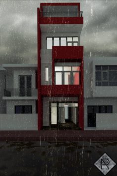 HOUSE IN RAIN 3D Model